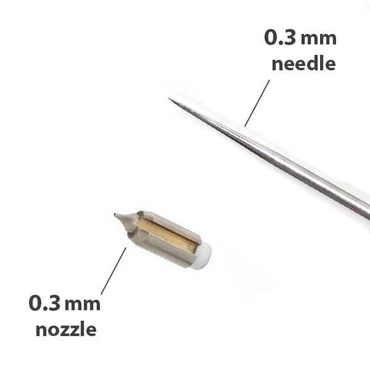 0.3mm Needle and 0.3mm Nozzle spare set for Mini Airbrush - Neat and Handy