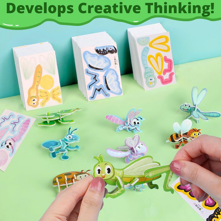 3D Smart DIY Cards for Kids (100 cards) - Neat and Handy