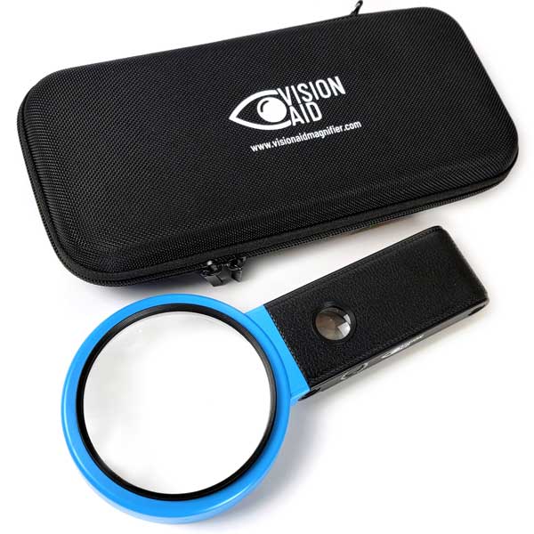 VISIONAID 3.0x Hands-Free Magnifier with Bright LED Lights and Stand