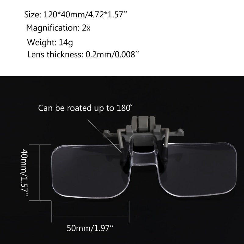 Clip - On Magnifier For Eyeglasses - Neat and Handy