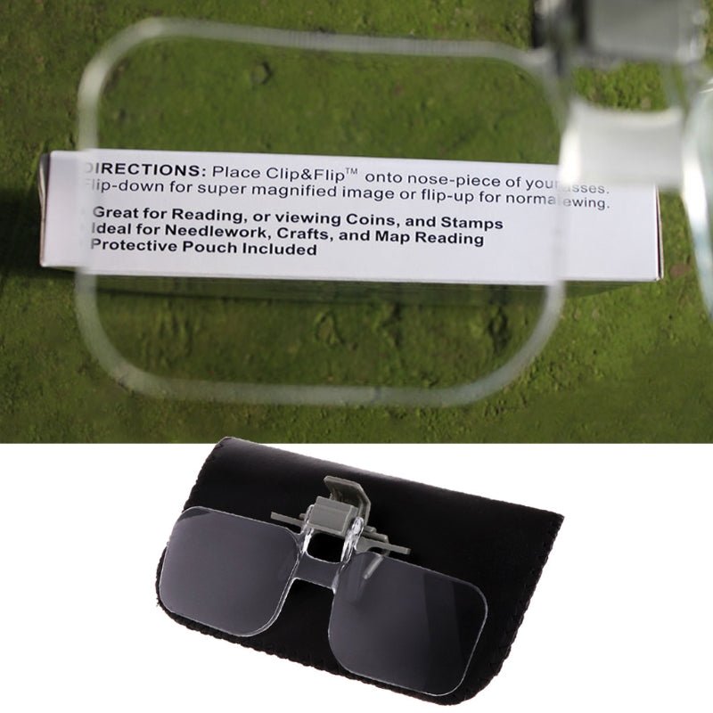 Clip - On Magnifier For Eyeglasses - Neat and Handy