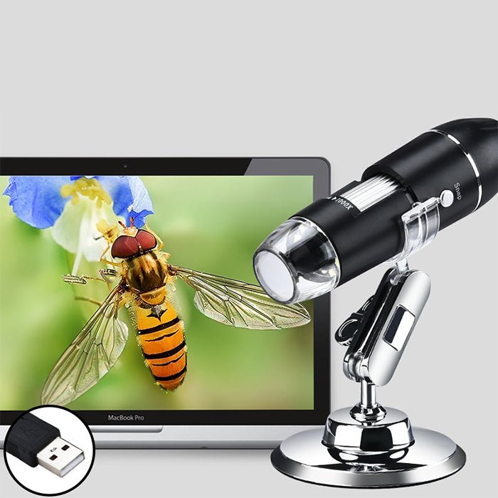 Digital USB Microscope Magnifier with LED Light - See up to 1000X Larger - Neat and Handy